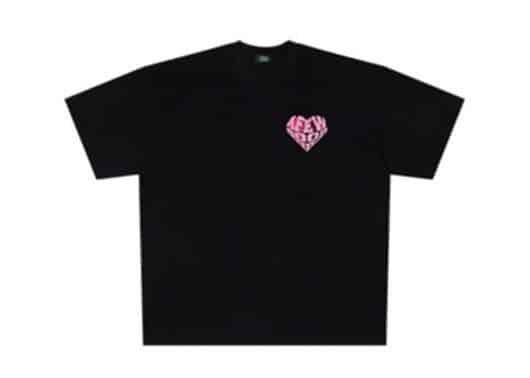 A Few Good Kids 3D Heart Logo Tee Black front view