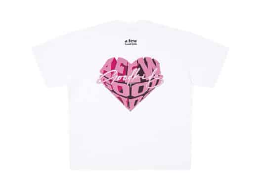 A Few Good Kids 3D Heart Logo Tee White