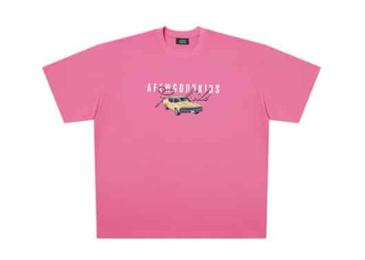 A Few Good Kids Racing Car Tee Pink front view