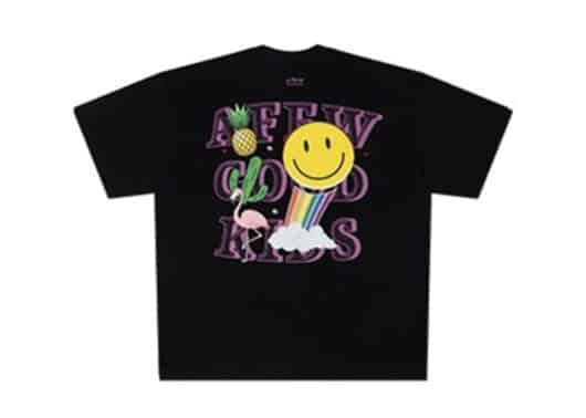 A Few Good Kids Smiley Face Logo Tee Black back view