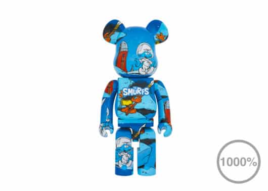 Bearbrick x The Smurfs (The Astrosmurf) 1000% Blue front view