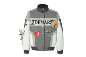 13De Marzo x Looney Tunes Bugs Bunny Racing Jacket Grey front view