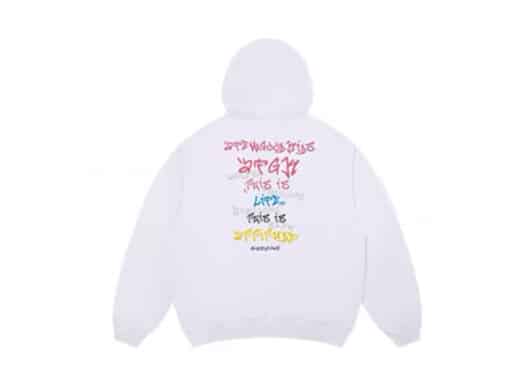 A Few Good Kids Graffiti Hoodie White back view