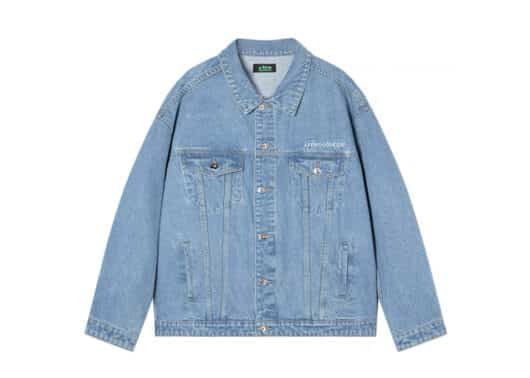A Few Good Kids Vintage Embroidered Logo Denim Jacket Blue