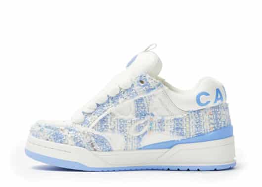 Candy Donda Tweed Curbmelo Sneaker Blue left view