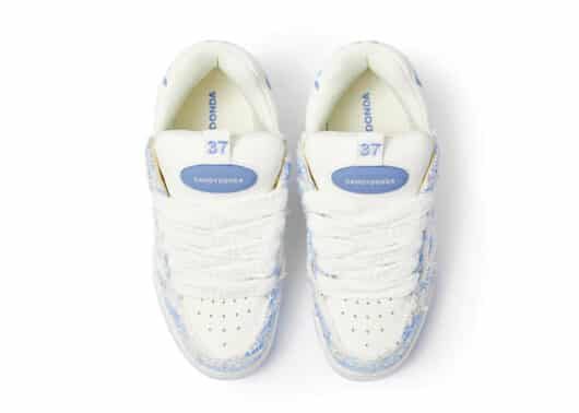 Candy Donda Tweed Curbmelo Sneaker Blue top view