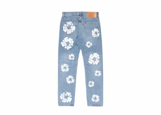 Denim Tears x Levi's 501 The Cotton Wreath Jean Light Wash back view