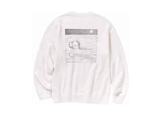 KAWS x Uniqlo Longsleeve Sweatshirt Off White back view