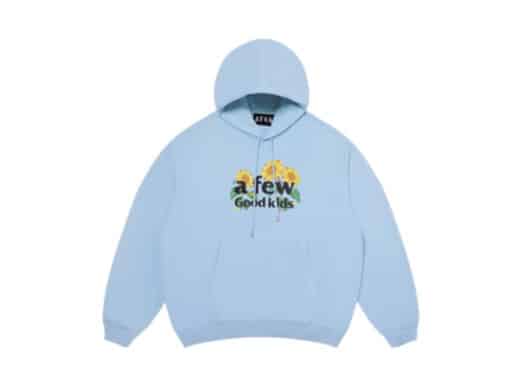 A Few Good Kids Garden Hoodie Blue front view