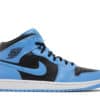 Air Jordan 1 Mid University Blue Black side view