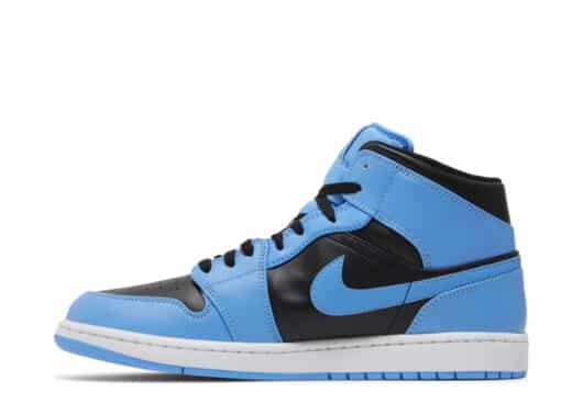 Air Jordan 1 Mid University Blue Black inside view