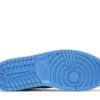 Air Jordan 1 Mid University Blue Black bottom view
