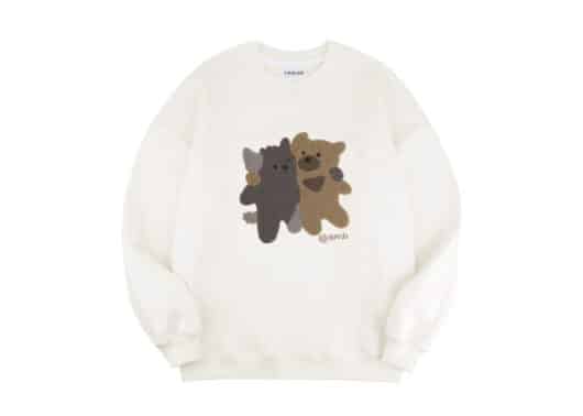 Ambler Shoulder-to-Shoulder Crewneck Ivory AMM1112 front view