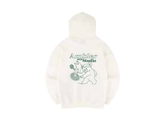 Ambler Tennis Duo Hoodie Ivory AHP1003 back view