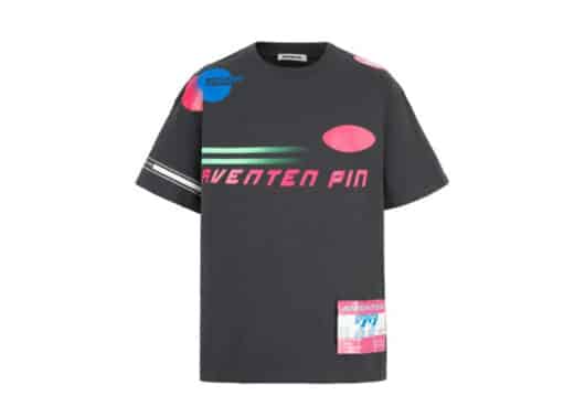 Aventen Pin Advertisement Logo Tee Grey front view