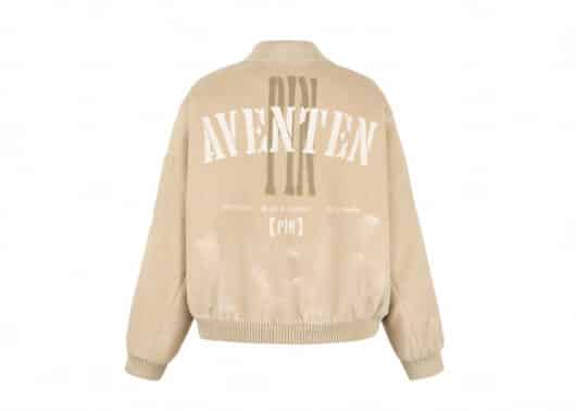 Aventen Pin Cargo Fleece Jacket Khaki back view