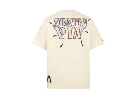Aventen Pin Catroon Shooting Star Tee Cream back view