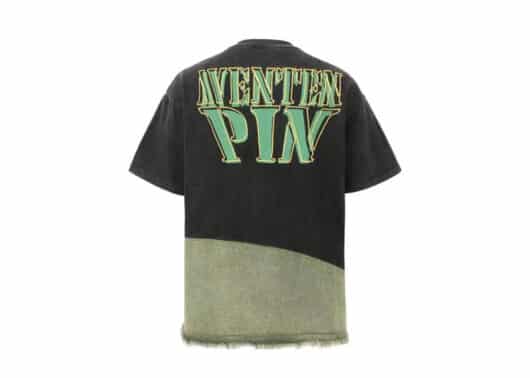 Aventen Pin Denim Bottom Tee Black back view