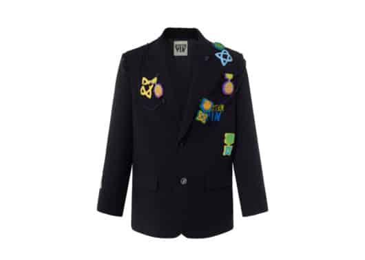 Aventen Pin Multi Colour Logo Badge Suit Black