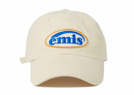 Emis Corduroy Wappen Ball Cap Cream