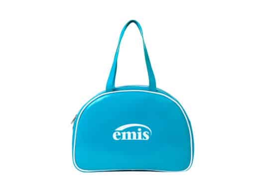 Emis Enamel Round Half Bag Blue front view