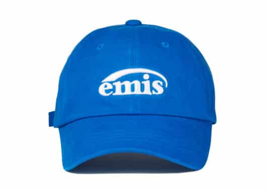 Emis New Logo Ball Cap Blue front view