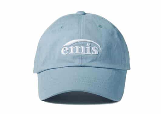 Emis New Logo Ball Cap Light Blue front view