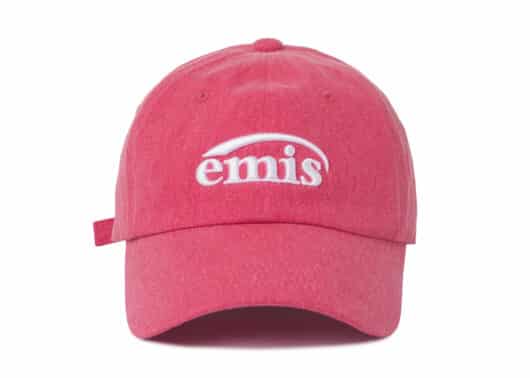Emis New Logo Pigment Ball Cap Red