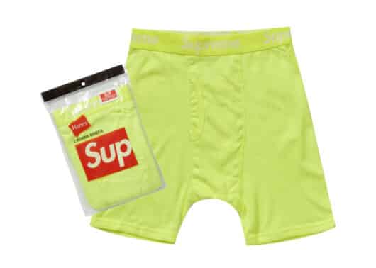 Supreme Hanes Boxer Briefs (2 Pack) Flourescent Yellow