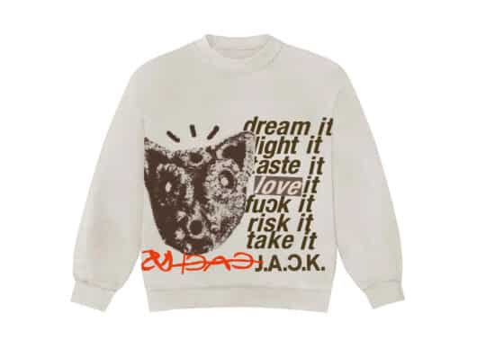 Travis Scott D.L.T.L.F.R.T. Crewneck Natural front view