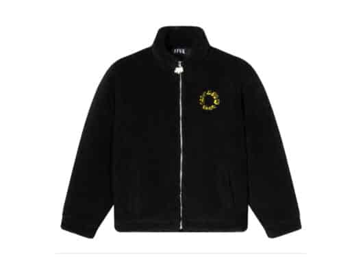 A Few Good Kids Angel Logo Fleece Jacket Black front view
