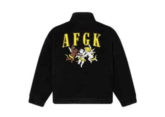 A Few Good Kids Angel Logo Fleece Jacket Black back view