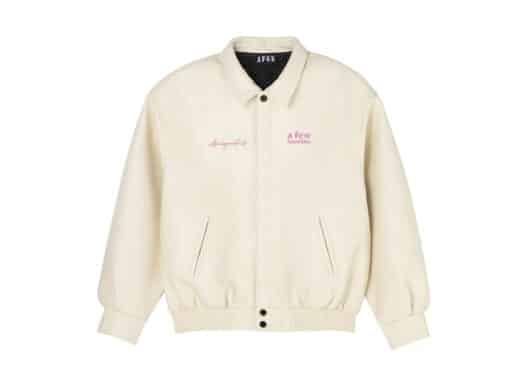 A Few Good Kids Basic Logo Leather Jacket White