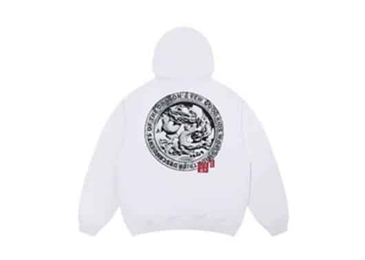 A Few Good Kids Dragon Relief Hoodie White back view