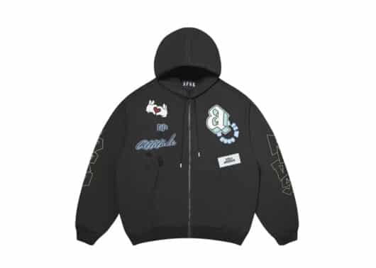 A Few Good Kids Sunflower Graffiti Zip Hoodie Grey