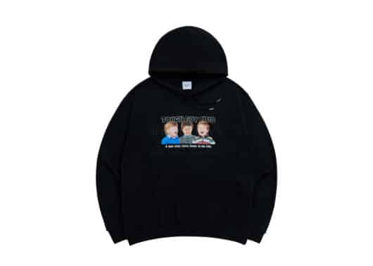 ADLV Tough Guy Club Printing Hoodie Black front view