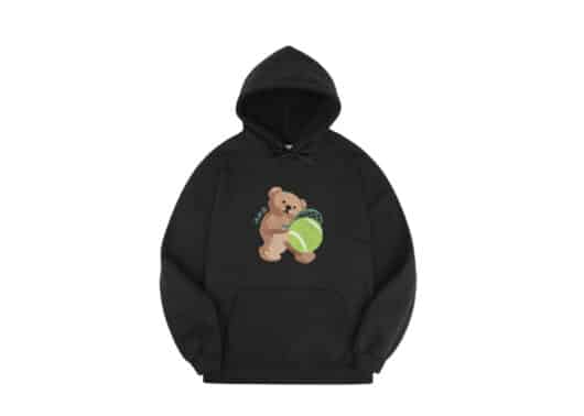 Ambler Tennis Bear Hoodie Black AHP1021