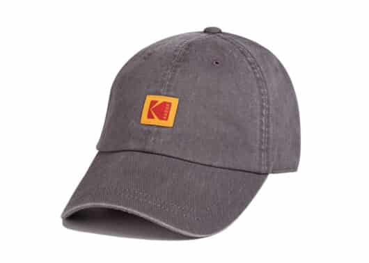 Kodak Square Logo Ball Cap Dark Grey K3343LCP72 front view