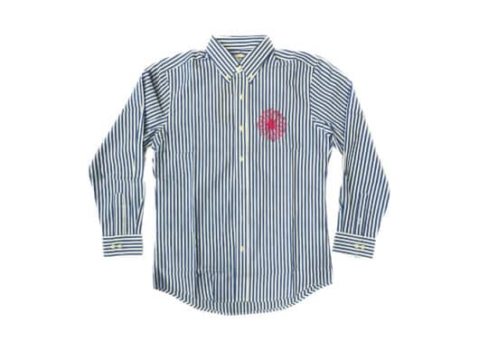 Mardi Mercredi Candy Stripe Cotton Shirt Blue Pink