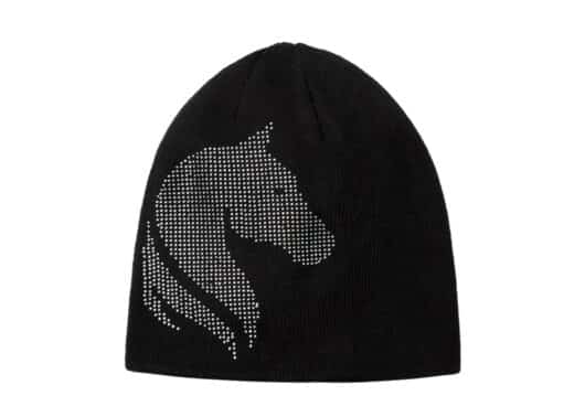 A Few Good Kids Dark Horse Season Rhinestone Beanie Black front view
