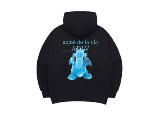 ADLV Fuzzy Dragon Artwork Hoodie Black back