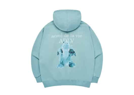ADLV Fuzzy Dragon Artwork Hoodie Dark Mint back