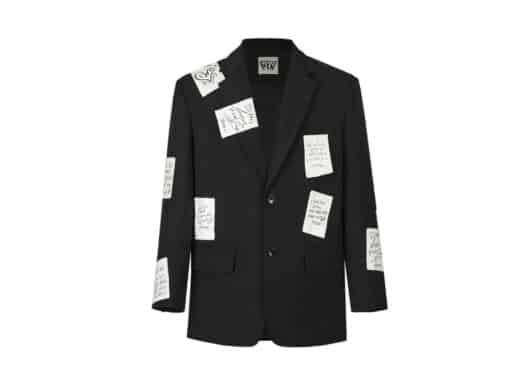 Aventen Pin Multi Memo Patch Suit Black front view