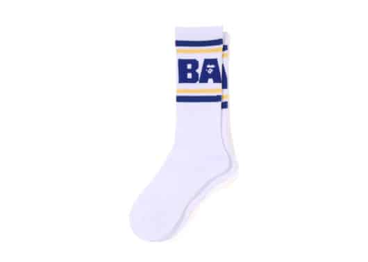 Bape Line Socks White/Navy