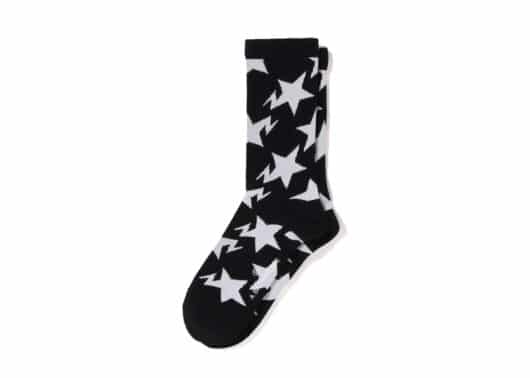 Bape Sta Pattern Socks Black