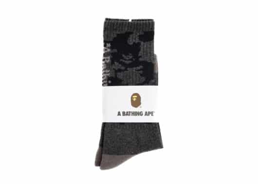 Bape Woodland Graphic Socks Black