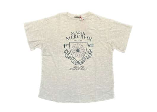 Mardi Mercredi Alumni Emblem Tee Oatmeal Deep Green