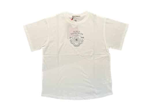 Mardi Mercredi Alumni Small Emblem Tee Ivory Deep Green