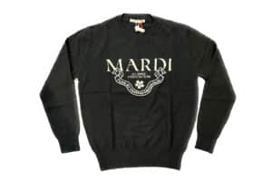 Mardi Mercredi Cashmere Alumni Classique Crewneck Black Ivory