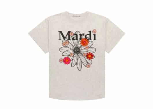 Mardi Mercredi FlowerMardi Blossom Tee Oatmeal Black